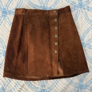 Women’s suede leather skirt